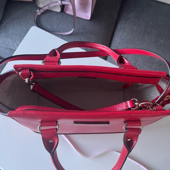kate spade Bright Red Leather Double-Handle Satchel - Picture 3 of 3